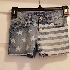 Old Navy Stars and Stripes Denim Cutoff Shorts